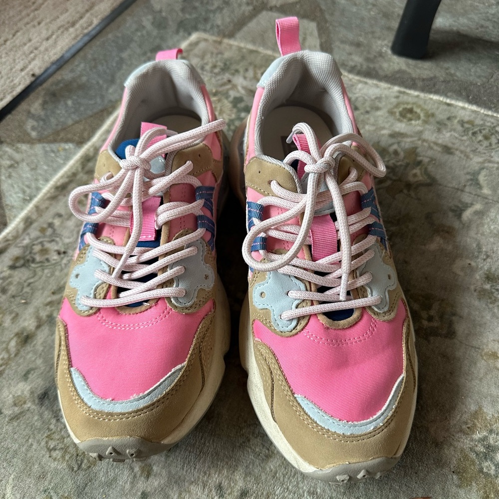 MIA Pink and Tan Women's Sneakers